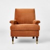 Mercer Rolled Upholstered Armchair with Casters - Threshold™ designed with Studio McGee - 3 of 4