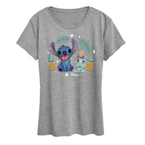 Women's - Lilo and Stitch - Stitch And Scrump Short Sleeve Graphic T-Shirt - 1 of 4
