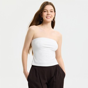 ＊tope knit tube top Women's Knit Tube Top - A New Day™ White XS : Target
