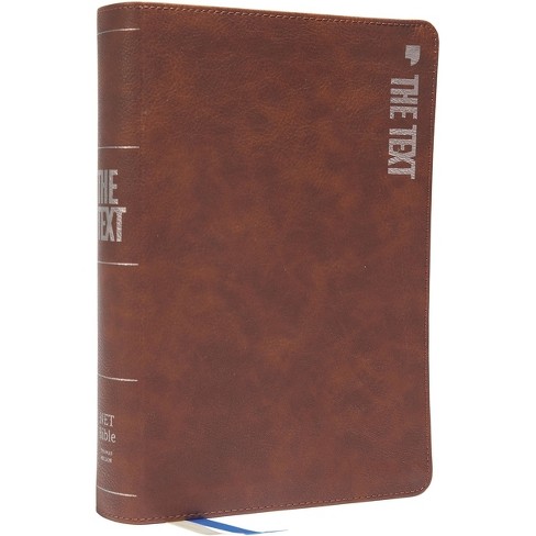 The Text Bible: Uncover the Message Between God, Humanity, and You (Net, Brown Leathersoft, Comfort Print) - by  Michael DiMarco & Hayley DiMarco - image 1 of 1