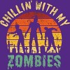 Women's Design By Humans Halloween Chillin With My Zombies Funny By Ering Racerback Tank Top - 2 of 3