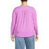 Lands' End Women's Long Sleeve Lightweight Jersey Notch Neck Tunic Top - 2 of 3