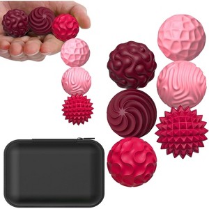 Portable Silicone Stress Balls 4-Pack, Sensory Fidget Toys for Calming, Ideal for Travel, Anxiety Relief - 1 of 4