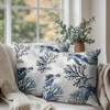 Nautical Coastal Outdoor Pillow Covers 18x18 Set of 2 Ocean Coral Sea Turtle Seashell Throw Pillow Covers - 4 of 4