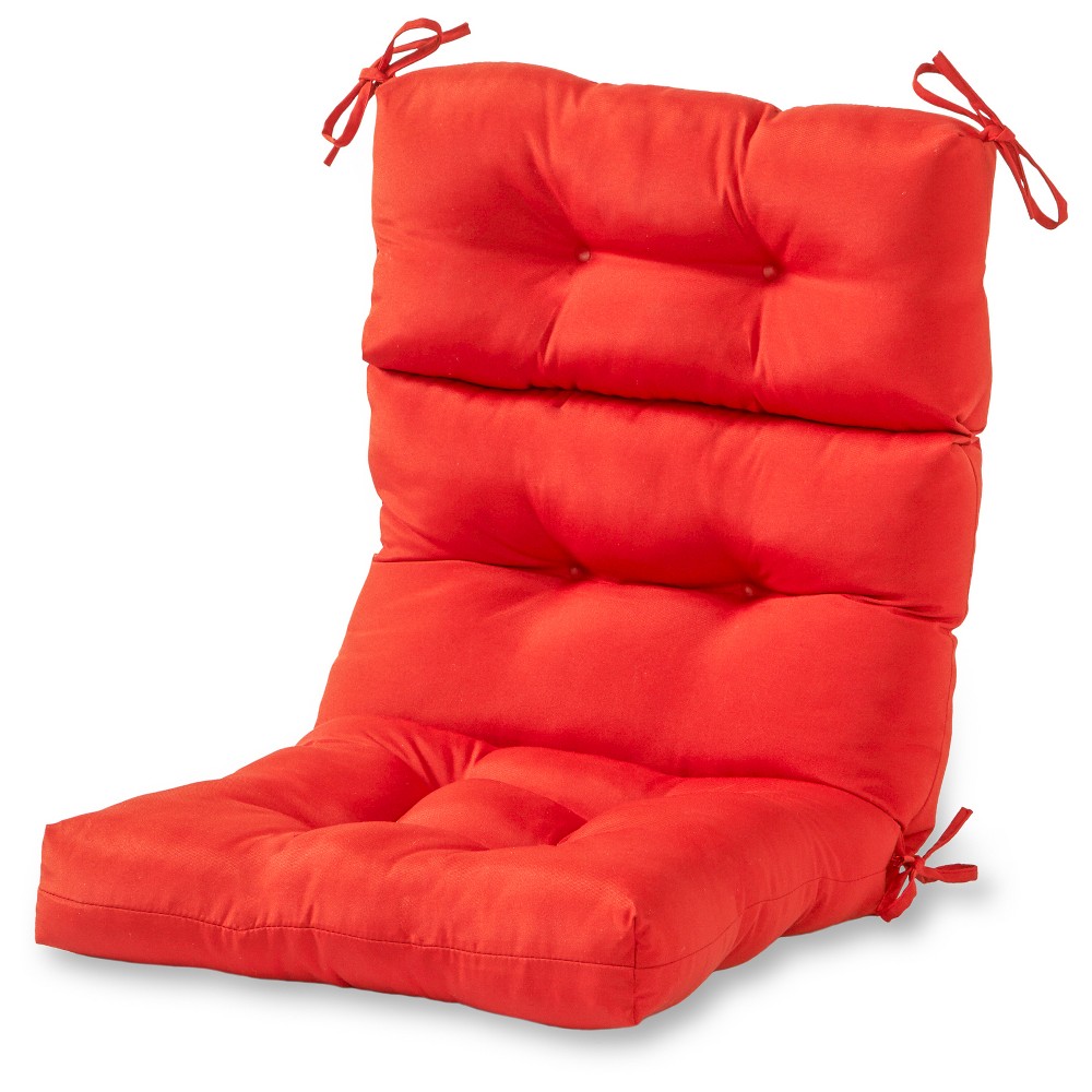 Photos - Pillow Kensington Garden 24"x22" Solid Outdoor High Back Chair Cushion Salsa: Water-Resistant, Fade-Resistant Patio Comfort