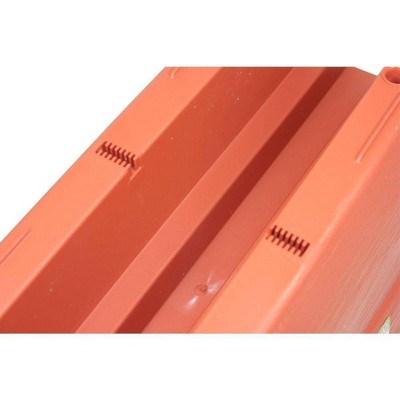 Terracotta Orange Resin Self-Watering Rail Planter Grow Box