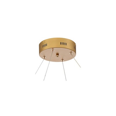Vesta 39'' Gold Crystal LED Ring Pendant Light