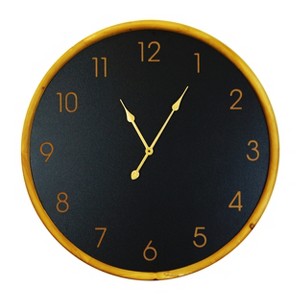 VIP Wood 31.5 in. Black Modern Wall Clock - 1 of 2