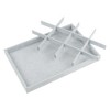 Unique Bargains Stackable Velvet Grey Jewelry Container Trays with Removable Dividers Set of 2 - 4 of 4