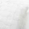 Lush Décor Hexagon Honeycomb Embroidered Textured Cotton Quilt White 3Pc Set King/Cal King - 3 of 4