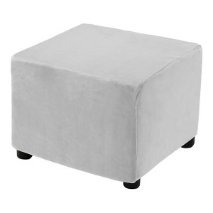 Unique Bargains Elastic Living Room Bedroom Square Foot Stool Cover - 1 of 4