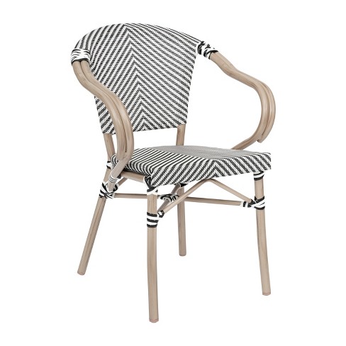 Flash Furniture All-weather Commercial Paris Chair With Arms And Lt ...