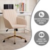 NicBex Adjustable Ergonomic Office Chair with Golden Base, Luxury Home Office Desk Chair with S-Shaped Backrest, Computer Swivel Chair, Vanity Chair - 4 of 4