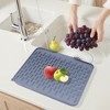 REGALWOVEN Kitchen Counter Easy Clean Slope Design Kitchen Silicone Mat Fits Under Dish Rack - 3 of 4