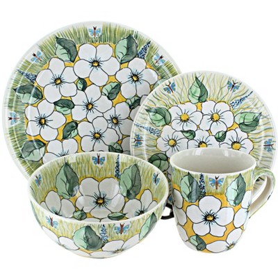 Blue Rose Polish Pottery Serenity 16 Piece Dinnerware Set : Target