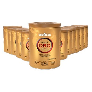 Lavazza Qualità Oro Ground Coffee, Medium Roast, 100% Arabica, 8.8 oz Tin (Pack of 12) - 1 of 4