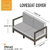 Love Seat Outdoor Furniture Weatherproof Cover - 48" x 32.5" x 31" - Black - 2 of 4