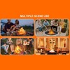 Outdoors Camping Firepit Ring, Wood Burning Fire Pits, Round Heavy Duty Firepits Ring with Tongs for Outdoor Park, Backyard, Bonfire Black - 4 of 4