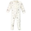 Touched by Nature Baby Boy Organic Cotton Zipper Sleep and Play 3pk, Mr Moon - 4 of 4