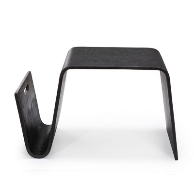 Brookside Black Ashwood Modern Bentwood Accent Table