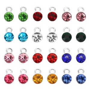 Unique Bargains Metal Bulk Elegant DIY Crafts Jewelry Making Birthstone Pendant 50 Pcs - 1 of 4