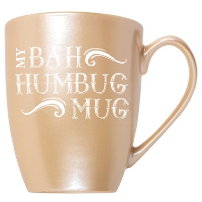 Elanze Designs My Bah Humbug Mug Pearlescent Sand 10 ounce New Bone China Coffee Cup Mug