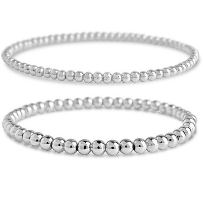 SHINE by Sterling Forever Beaded Stretch Bracelet Sets