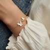Anna-Kaci Women’s Butterfly Chain Bracelet with Delicate Wing Silhouettes and Minimalist Linked Design for a Soft Feminine Accent - Gold - 3 of 4