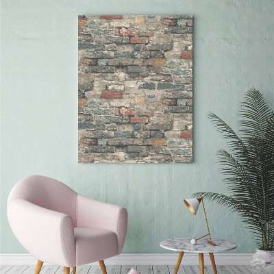 Blue and Gray Brick Peel and Stick Wallpaper