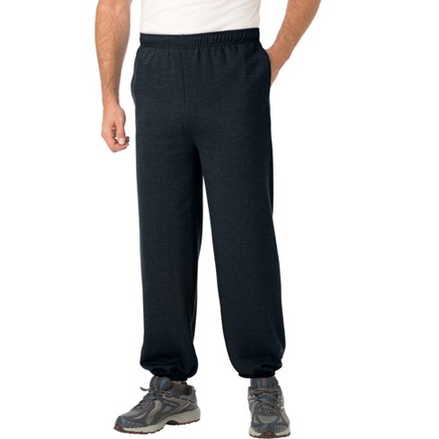 KingSize Men's Big & Tall Lightweight Elastic Cuff Sweatpants - Big - XL,  Black