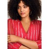 Avenue Split-Neck Foil Top - 4 of 4