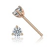 Guili CZ Stud Earrings for Baby/Kids, 4mm–7mm, in Sterling Silver with Polished Silver, Gold & Rose Gold Plating – Elegant Daily Sparkle - 3 of 3