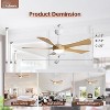 52 Inch High CFM Modern Ceiling Fan with Lights and Remote for Bedroom Living Room Farmhouse Patio Porch Reversible DC Motor Noiseles - 2 of 4