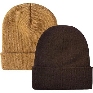 MSDC 1&2 Pack Beanie for Men Women Slouchy Beanie Hats Winter Knit Caps Soft Ski Hat Unisex - 1 of 4