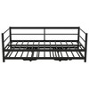 NicBex Twin Size Metal Daybed, Modern Sofa Bed Frame with Adjustable Trundle and LED for Bedroom, Living Room - 4 of 4