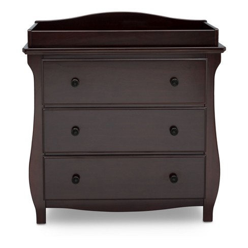 Delta Children Lancaster 3 Drawer Dresser With Changing Top Dark