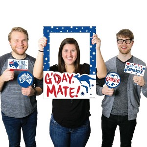 Big Dot of Happiness Australia Day - G'Day Mate Aussie Party Selfie Photo Booth Picture Frame and Props - Printed on Sturdy Material - 1 of 4