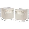 Sweet Jojo Designs Boy or Girl Gender Neutral Unisex Set of 2 Kids' Decorative Fabric Storage Bins Bohemian Fringe Taupe - 3 of 4