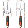 attop 2 Pack Heavy Duty Gardening Tools Set Include Garden Shovel and Hand Rake Claw Tool with Ergonomic Handle - 2 of 3