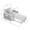 35"Convertible Chair Bed,Pull Out Sofa Bed,3-In-1 Sofa Bed,Velvet Daybed With Pockets,Phone Holder,Usb Port,Comfy Sofa Bed For Small Space-Cuddlewood - 4 of 4