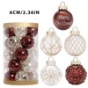 25 Pieces Christmas Ball Ornaments, 2.36 Inch Christmas Tree Ornaments, Shatterproof Christmas Tree Decoration Balls for Christmas Trees, Parties - 2 of 4