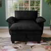 51" Chenille Upholstered Oversized Chaise Lounge Chair with Storage Ottoman - 3 of 4