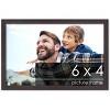 PosterPalooza | Photo Size Textured Brown Picture Frame - UV Acrylic, Foam Board Backing, Hanging Hardware - 2 of 4