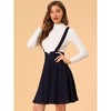Allegra K Women's Retro A-Line Mini Buttons Decor Polka Dots Overall Suspender Dress - 3 of 4