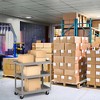 Costway 3-Tier Metal Utility Cart 400 lbs Storage Service Trolley Tool Storage Gray - 3 of 4