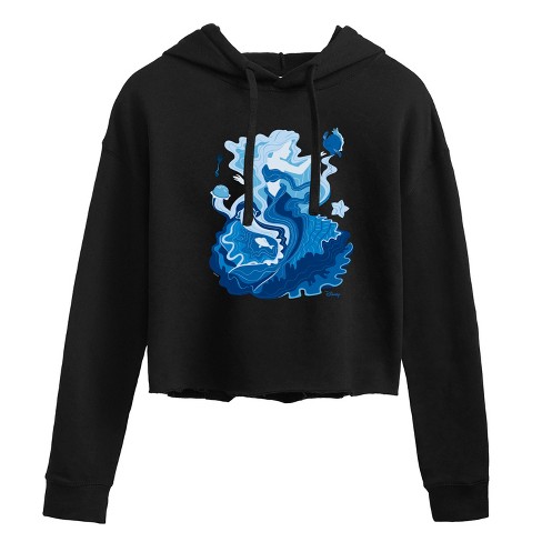 Women's - Disney - Ariel Cropped Graphic Hoodie - image 1 of 2