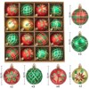 16 PCS 2.36 Inch Shatterproof Christmas Balls - Red/Gold/Green Plastic Hanging Ornaments, Classic Holiday Decor for Xmas Tree, Wreath & Party - 2 of 4