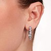 GILDED Lab-Grown Diamond Hinged Hoop Earrings in Sterling Silver - 4 of 4