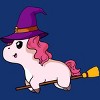 Women's Design By Humans Witch Unicorn Halloween T Shirt By thebeardstudio Racerback Tank Top - 2 of 3