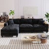GDFStudio Congreve 114.5'' Corduroy L-Shape Sectional Sofa with Storage Armrests - 2 of 4
